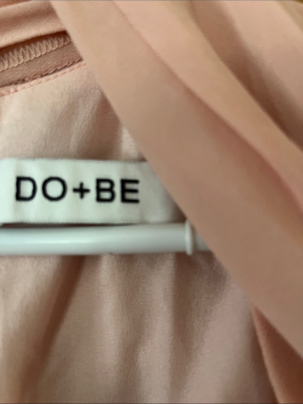 DO+BE Blush Pink Draped V-Neck Mini Dress - Picture 2 of 6